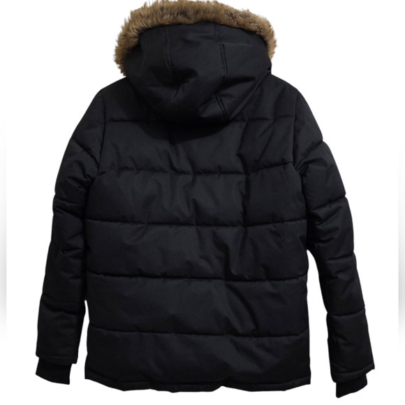 Ultimate Boys Parka Jacket sz 14/16 Black with Camo Accent 2 in 1 Coat - Picture 2 of 9